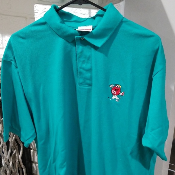 Vintage OG M&M's Golf Polo Shirt Size XL - Picture 1 of 3